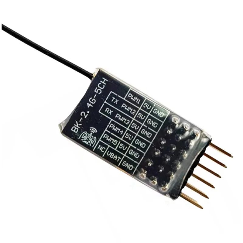 ELRS-receptor PWM Expresslrs de 2,4 Ghz y 5 CANALES, dispositivo con antena de tubo de cobre de 2DBI, 2,4G, Protocolo PWM/CRSF para Dron de ala fija RC FPV