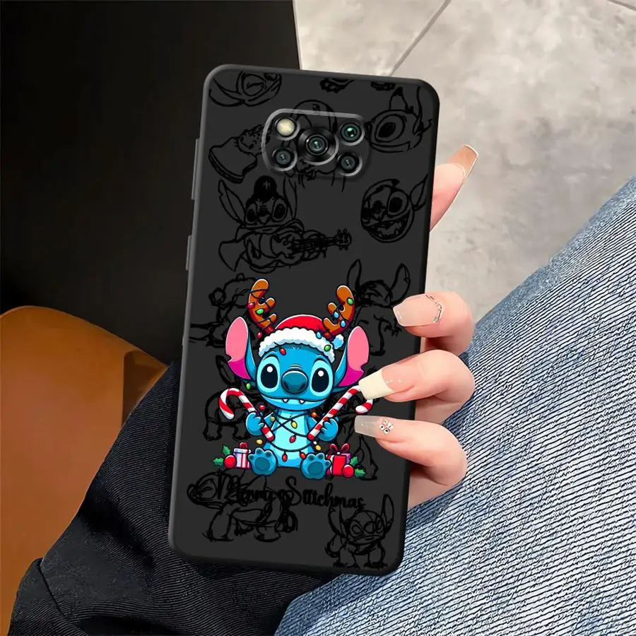 Funda de teléfono suave negra de Navidad de punto de dibujos animados para Xiaomi Poco C71 C61 M3 M4 M7 Pro F1 C75 F3 X3 X4 X5 X7 Pro M5 C40 C50 - imagen 2