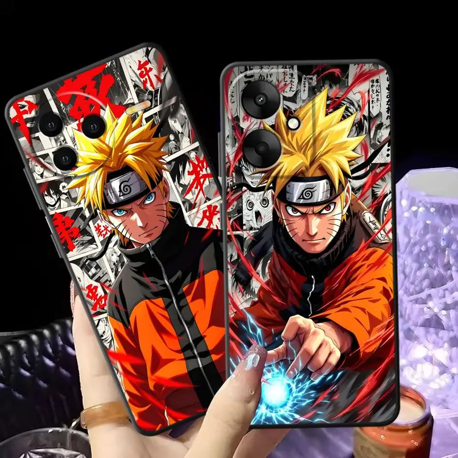 Cool Cartoon Sasuke negro suave funda de teléfono para Xiaomi Redmi 13C 10 12C A3 A1 A2 Plus A4 A5 14C K40 K80 Pro 9