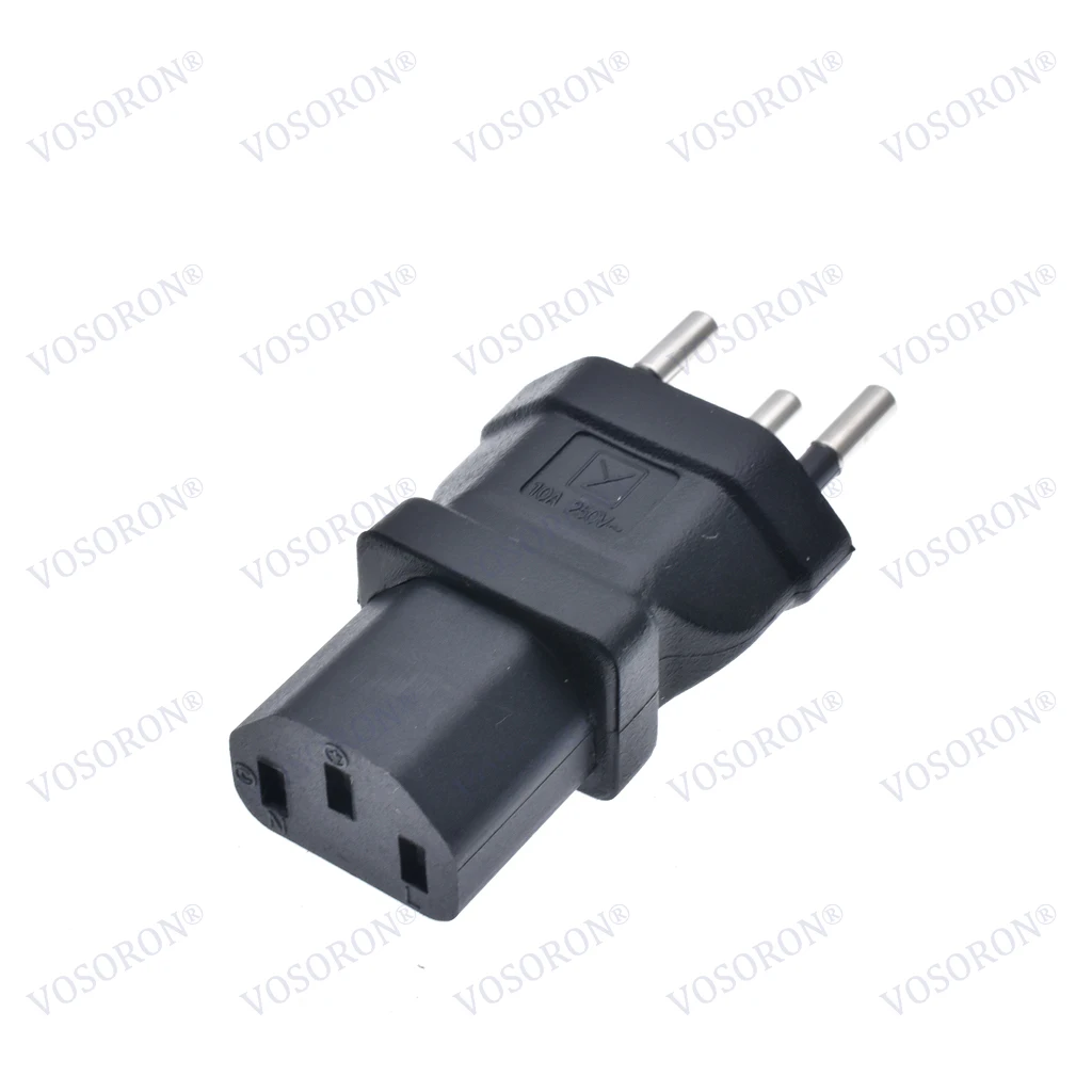 Adaptador de corriente alterna IEC320 C13 a Swiss SEV 1011 tipo J 10A 250V para servidor PDU/UPS con enchufe con conexión a tierra ﻿ - imagen 4