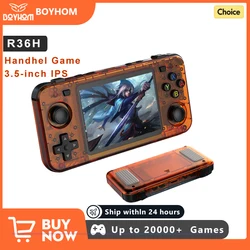 BOYHOM R36H Consola Retro Portátil Pantalla IPS Linux Juegos Clásicos