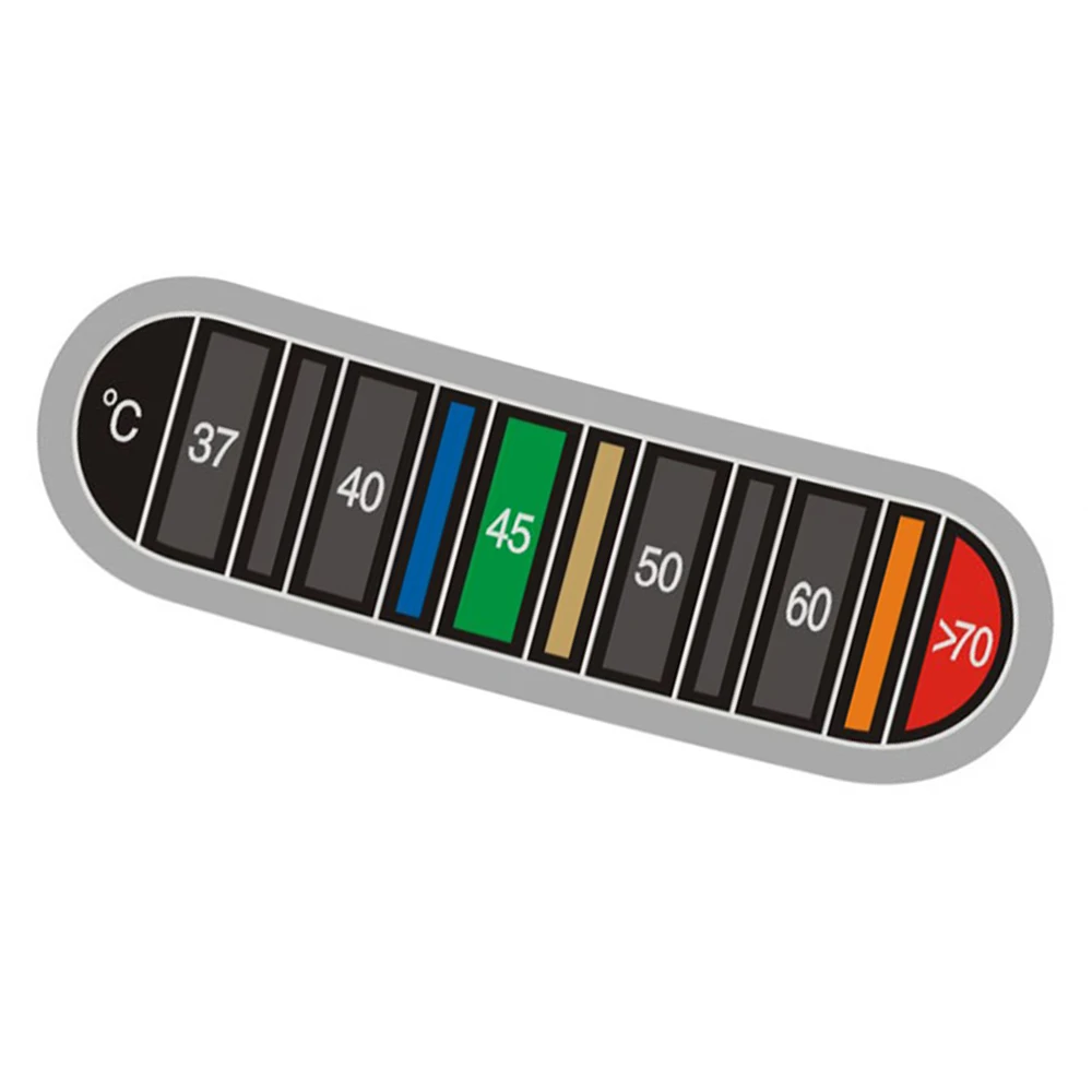 10/5 piezas 37-70 ℃ Pegatina impermeable para termómetro de Color, termómetro portátil, taza, hervidor, probador de temperatura, pegatinas - imagen 4