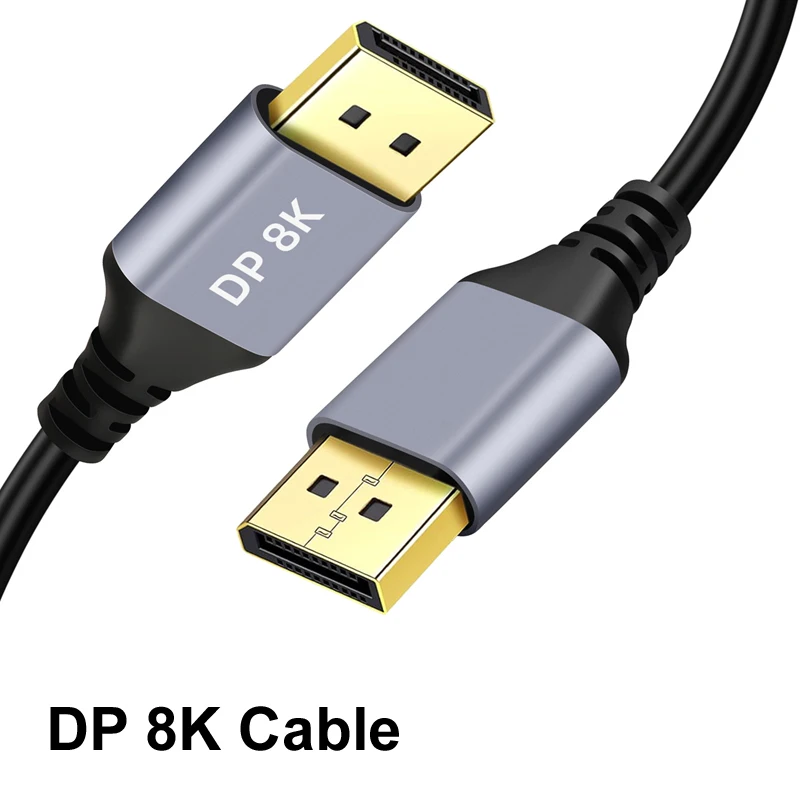 Cable DisplayPort 8K DP de 1m/2m/3m/5m, Cable de puerto de pantalla de alta velocidad 1,4 8K @ 60Hz G-Sync FreeSync 4K @ 144Hz 2K @ 240Hz HDR 10 32,4Gbps - imagen 2