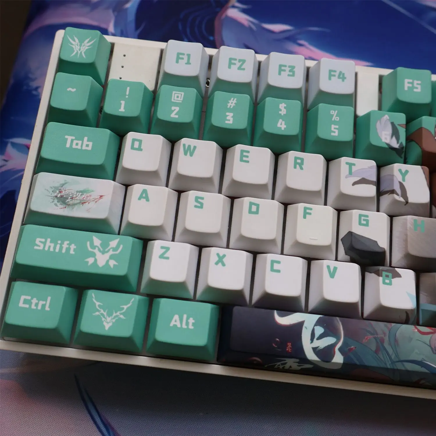 Feixiao-teclas temáticas Honkai: Star Rail, teclas de juego, Anime, 128 teclas, PBT DYE SUB Cherry MX Switch para teclado mecánico - imagen 4