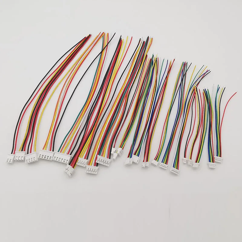 10 Uds Mini Micro SH 1,0mm JST 1,25mm GH 1,25mm PH 2,0mm XH 2,54mm paso 2/3/4/5/6 Pin conector de Cable hembra único