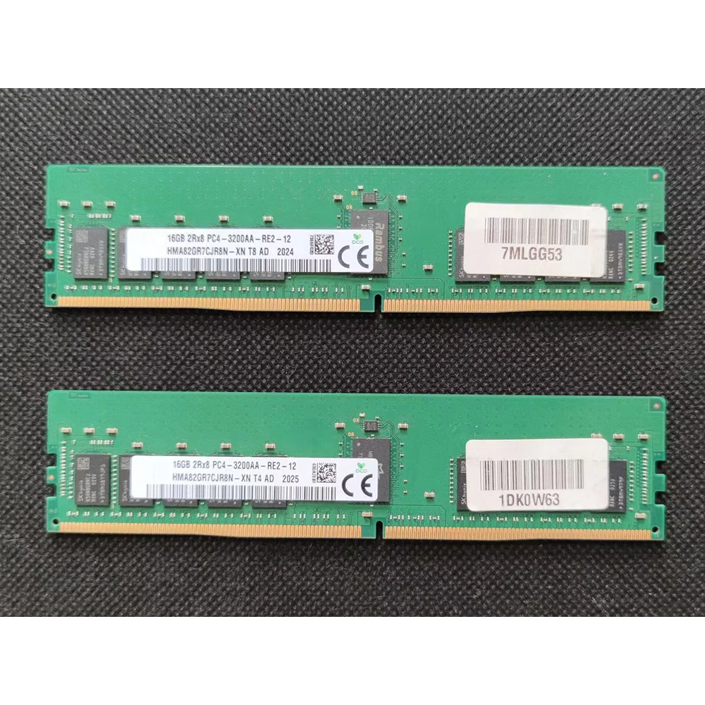 1 Uds HMA82GR7CJR8N-XN 16G 2RX8 PC4-3200AA ECC REG servidor RAM