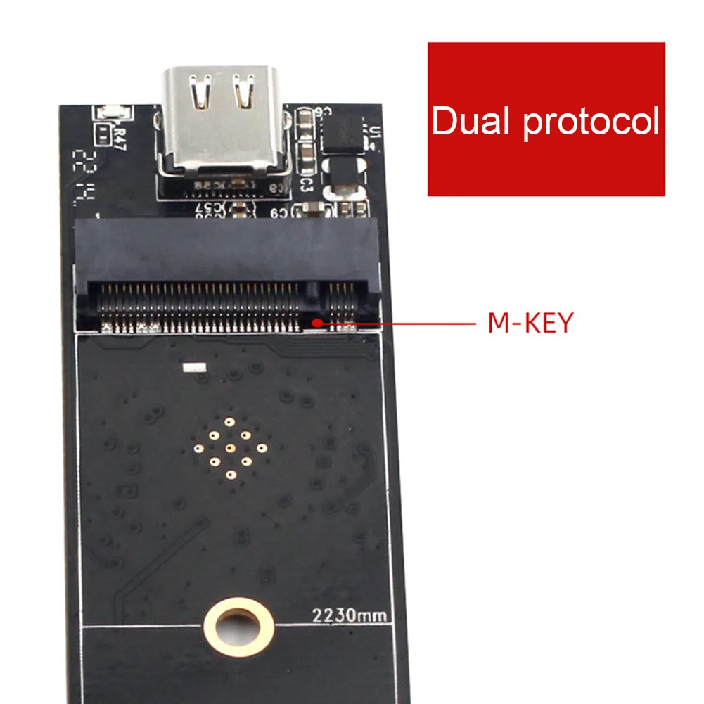 Placa elevadora M.2 a USB 3,1 tipo C, adaptador convertidor de 10Gbps y 6Gbps SATA/NVME SSD a USB 3,1 tipo C para SSD 2230 2240 2260 2280 M2 - imagen 5