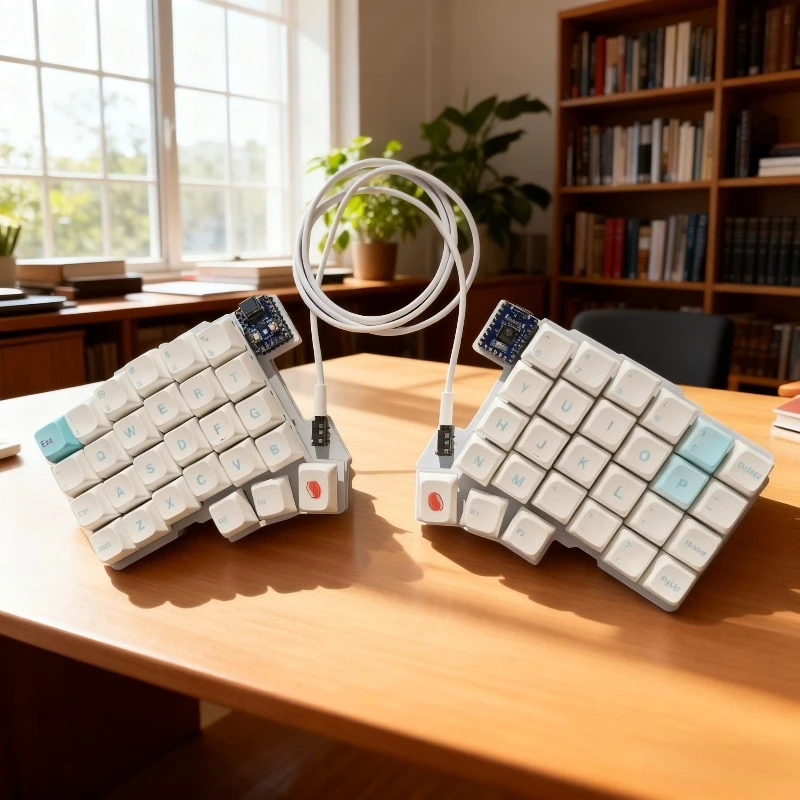 Kit de teclado dividido compatible con QMK/VIAL con cable RGB personalizado HotSwap teclados ergonómicos de mano izquierda y derecha regalos para hombres niños amigos - imagen 5