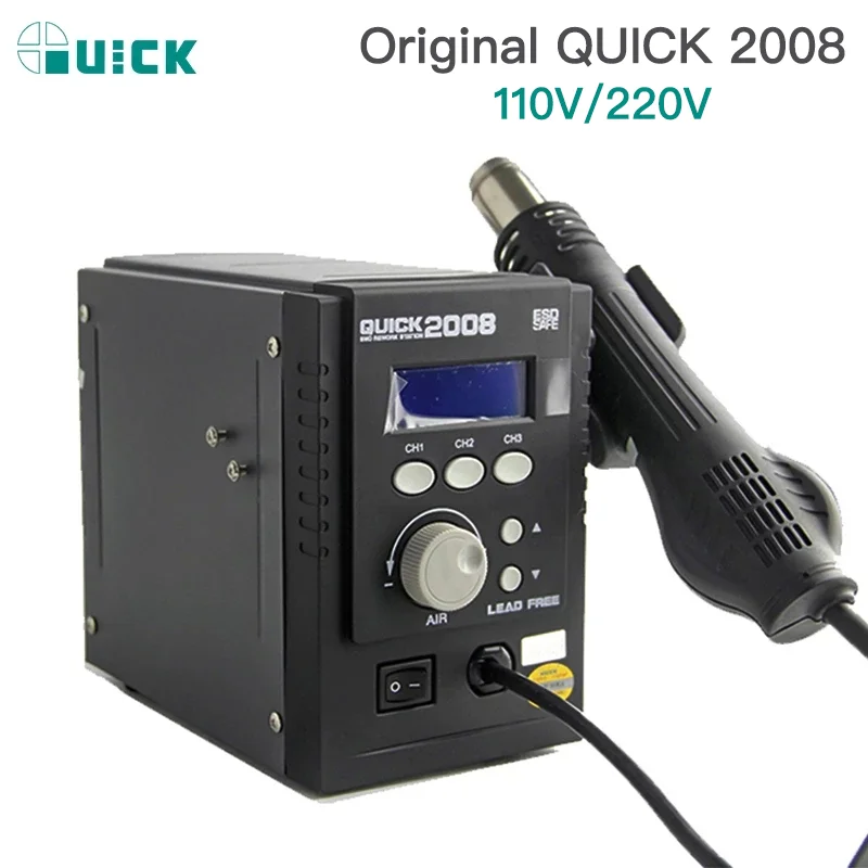 Pistola de calor con pantalla Digital, estación de soldadura de retrabajo, mantenimiento de teléfono móvil, ESD, rápido 2008 Original, sin plomo - imagen 2
