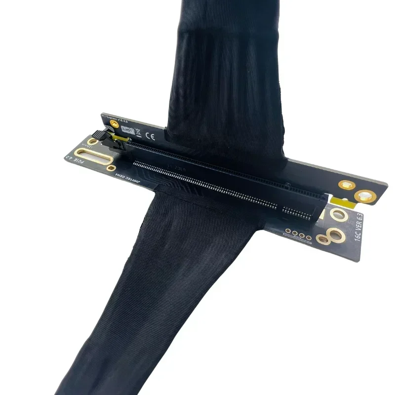 Tarjeta gráfica Premium PCIE 4,0 X16, Cable de extensión GPU, conector de 90 y 180 grados, funda de malla trenzada GEN4 para procesamiento de servidor AI - imagen 5