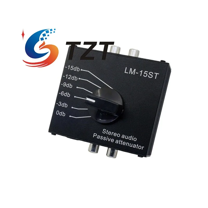 TZT LM-15ST Atenuador de audio pasivo estéreo de doble canal de alto nivel a bajo nivel Compatible con RCA de 3,5 mm/6,5 mm - imagen 3
