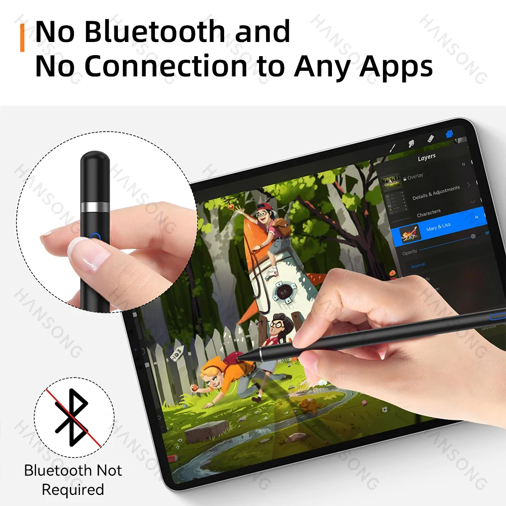 Lápiz óptico activo para pantallas táctiles iOS y Android, lápiz óptico recargable para iPad, iPhone, teléfono móvil, tableta Xiaomi, bolígrafo de dibujo y escritura - imagen 4