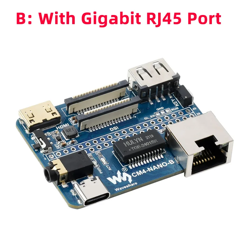 Placa Base CM4 USB CSI DSI Mini compatible con HDMI opcional Gigabit Ethernet RJ45 para Raspberry Pi Compute Module 4 del mismo tamaño CM4 - imagen 3