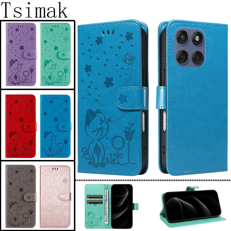 Funda tipo billetera con tapa para MOTO G15 G35 G55 G75 G85 G56 G86 Power G05 E15 Funda de cuero para Motorola Edge 60 Fusion 50 Neo 40 30 Pro - imagen 2