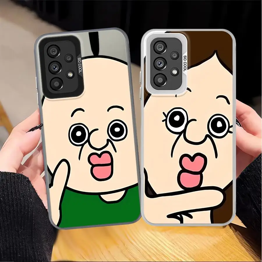 Linda pareja Bangbang Yuzhi funda trasera para teléfono para Samsung Galaxy A17 A20s A32 A34 A24 A25 A15 A16 A36 A35 A21s A23 A13 A14 - imagen 2