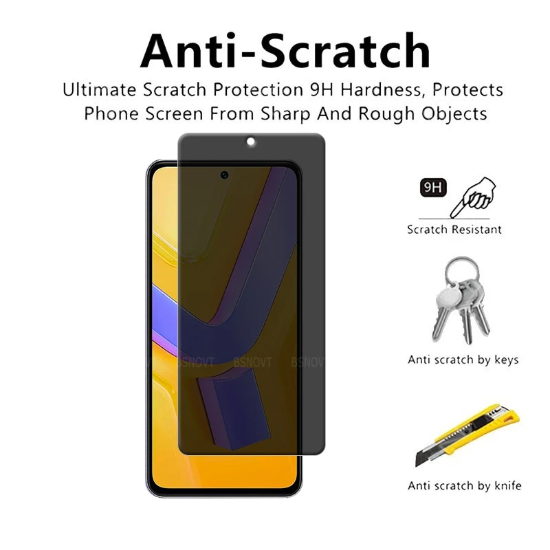 4/3/2/1 Uds para Vivo V40 SE vidrio Vivo V40 SE vidrio templado Protector de teléfono Anti-espía privacidad para Protector de pantalla Vivo V40 SE - imagen 3