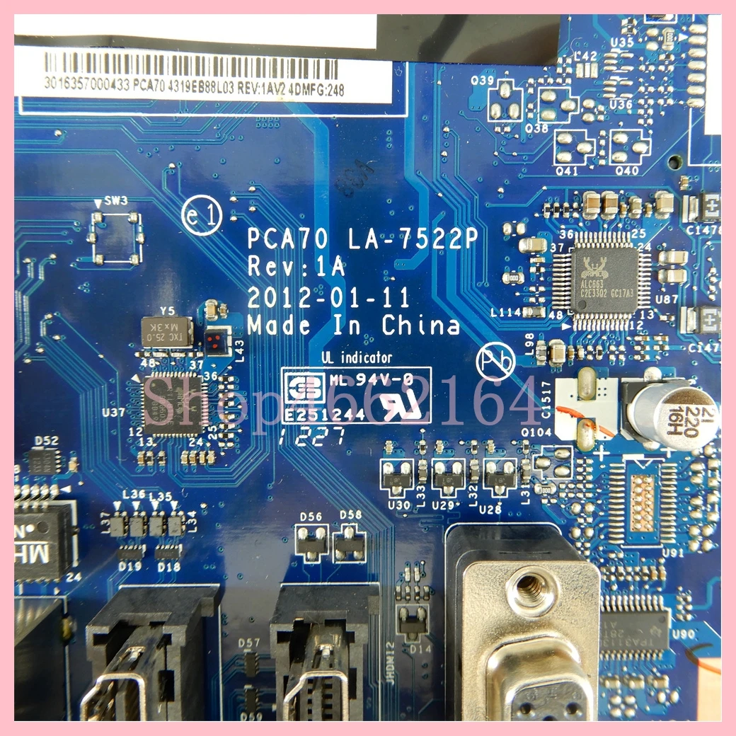 Placa base LA-7522P UMA para ASUS ET2210 ET2210E ET2210I ET2410 ET2410I placa base para ordenador portátil 100% probado OK - imagen 4