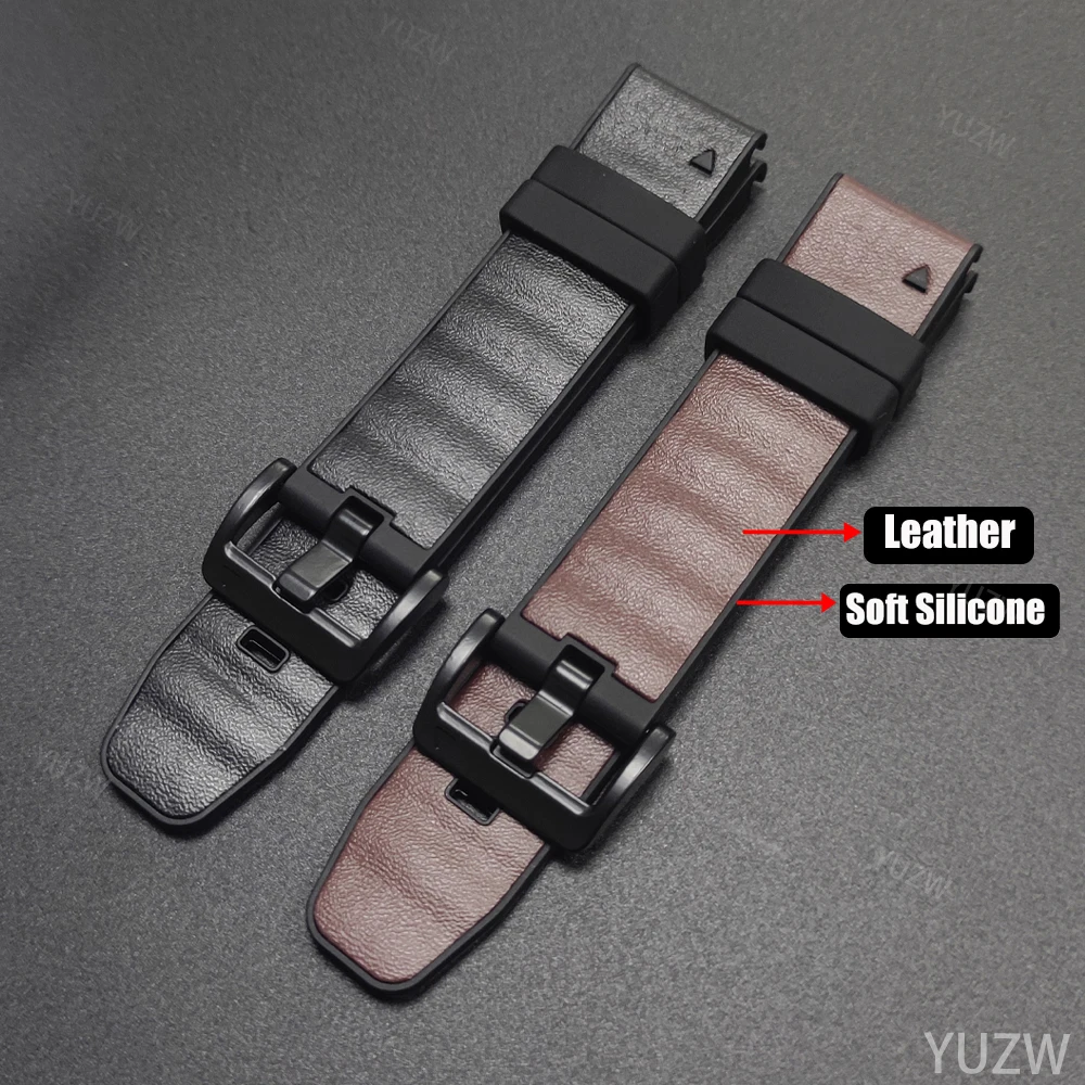 Correa QuickFit de 22 y 26mm para Garmin Epix Gen 2, pulsera de silicona de cuero Fenix 8 7 7XPro 6X Enduro 3 MARQ Mk3i/2, correa de goma de nailon - imagen 4