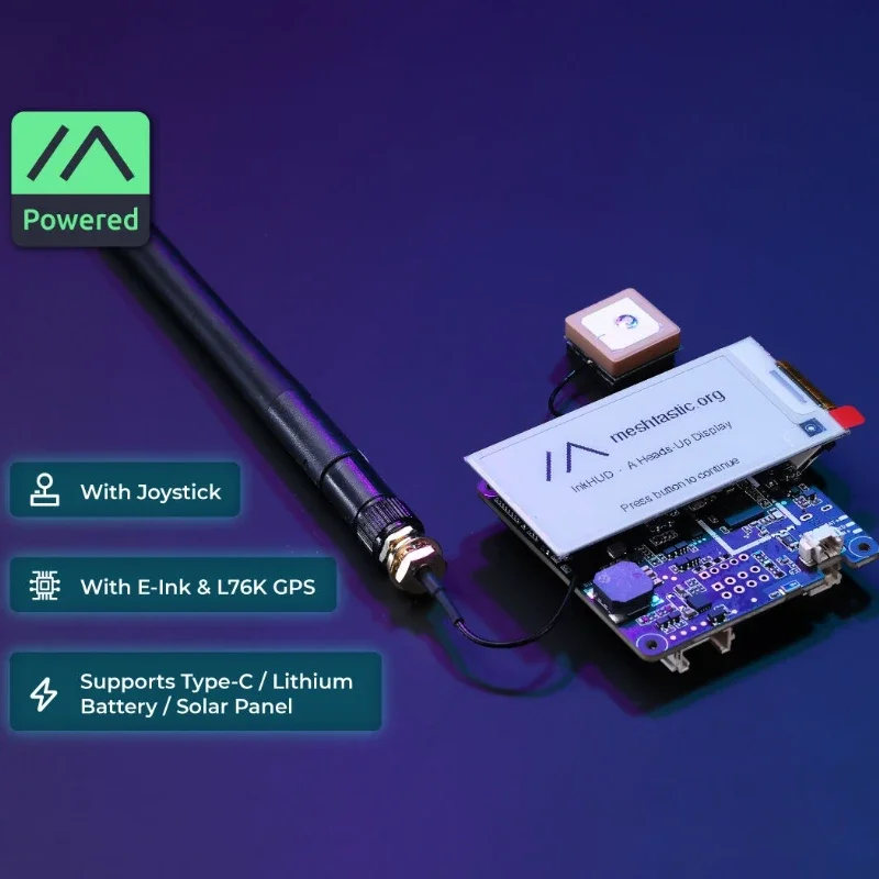 Wio Tracker L1 Nodo meshtástico Pantalla de tinta electrónica Lora Wio-SX1262 862-930Mhz NRF52840 L76K Placa de desarrollo GPS - imagen 2