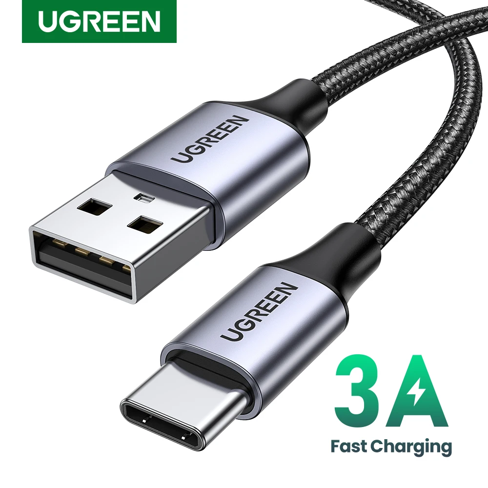 UGREEN-Cable USB tipo C de carga rápida para móvil, Cable de datos para Realme, Xiaomi, Samsung S21, cargador de USB-C, iPad, Samsung, Poco - imagen 2