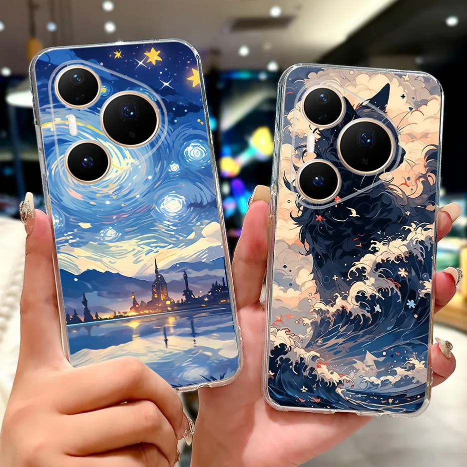 Para Huawei P80 Pro Plus funda LMR-AL10 bonita funda pintada a la moda funda de teléfono suave y delgada para Huawei Pura 80 Ultra Pura80 Pro + Shell - imagen 2