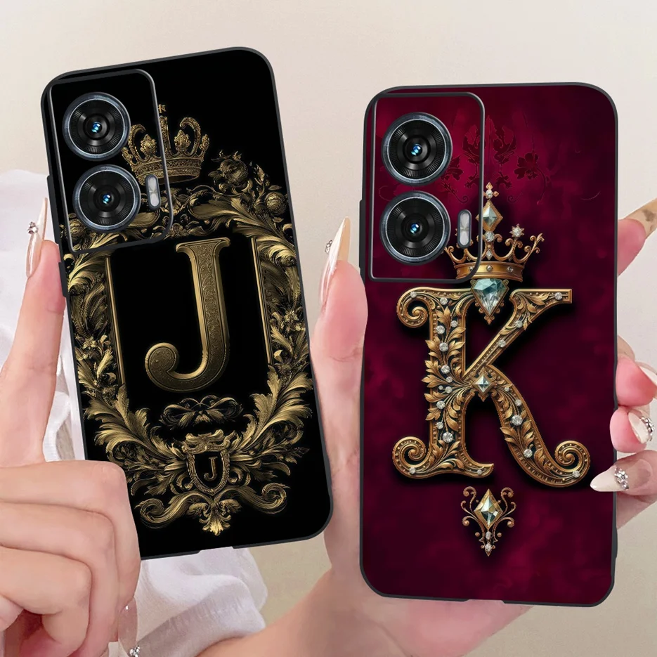 Para Motorola Edge 50 Fusion 5G funda XT2429-1 nuevas letras de lujo funda de teléfono suave de TPU para Motorola G96 MotoG96 Fundas parachoques