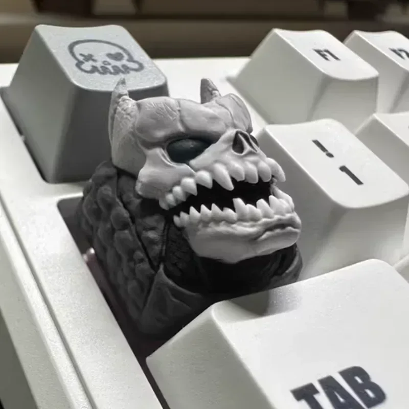 Kaiju-Juego de teclas de Anime n. ° 8, 142 teclas, resina artesanal, 3D personalizado, Cherry Ghost Point, accesorios de teclado mecánico - imagen 4