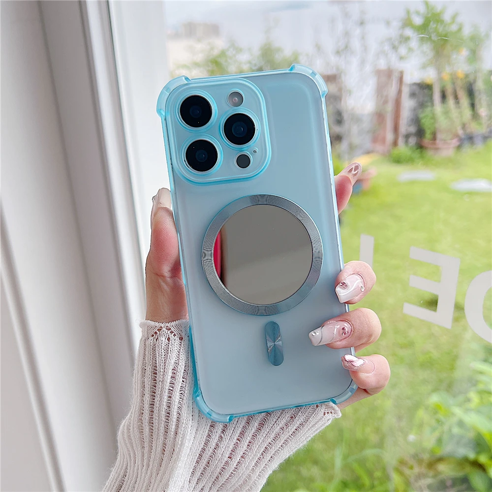 Redmi 14C 4G a prueba de golpes espejo de maquillaje magnético funda de teléfono para Xiaomi Redmi 14C 13C 12 10C 9C 13 A3 Color caramelo para funda Magsafe - imagen 5