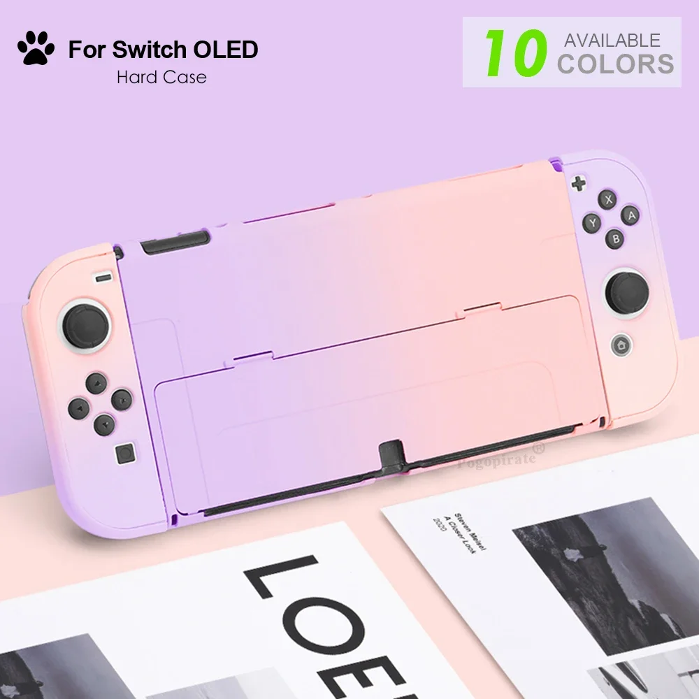 Funda protectora rígida para Nintendo Switch, carcasa protectora para controlador de JoyCons, OLED, 10 colores