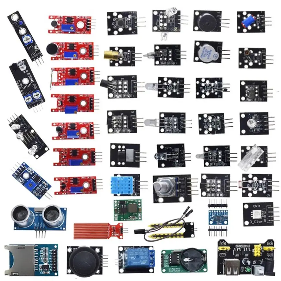 Para arduino 45 en 1 módulos de sensores Kit de inicio mejor que el kit de sensores 37 en 1 Kit de sensores 37 en 1 para UNO R3 MEGA2560 - imagen 5