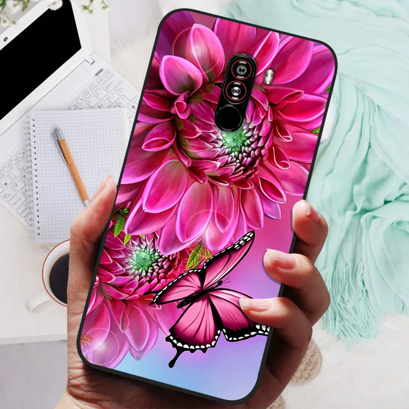 Funda de silicona para teléfono xiaomi mi pocophone f1, carcasa suave de TPU pintada con Gato, pocophone F1 - imagen 3