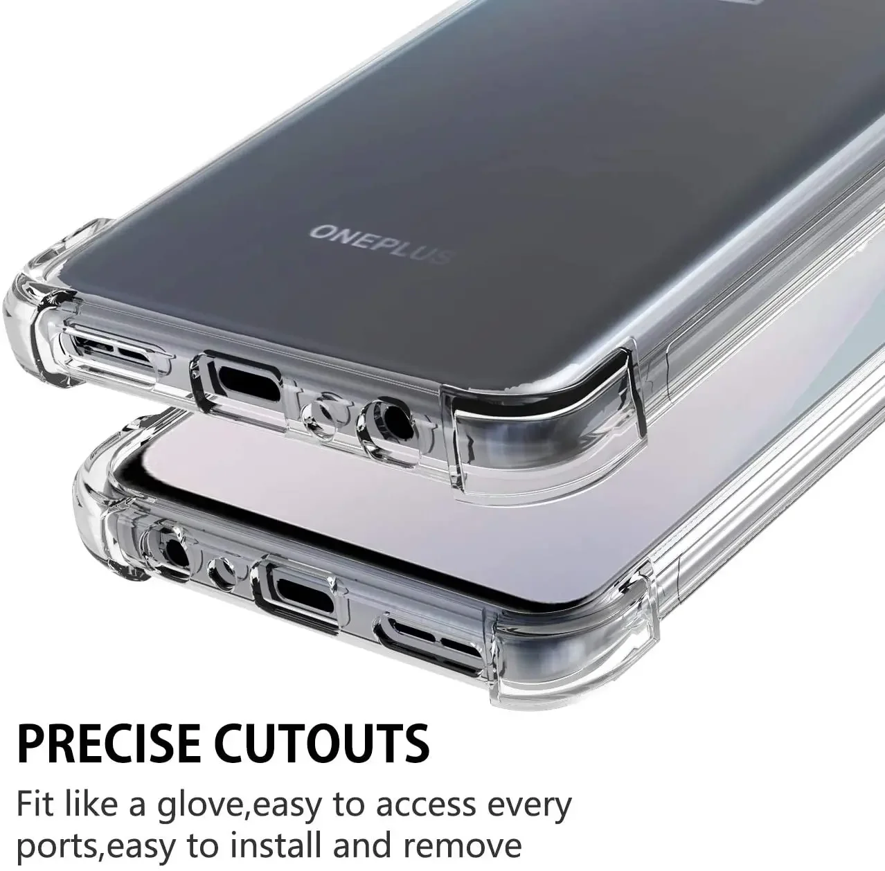 Airbag de silicona a prueba de golpes para Oneplus Nord N10 N100 5G NordN10 NordN100 Original suave transparente TPU One Plus Funda trasera - imagen 3