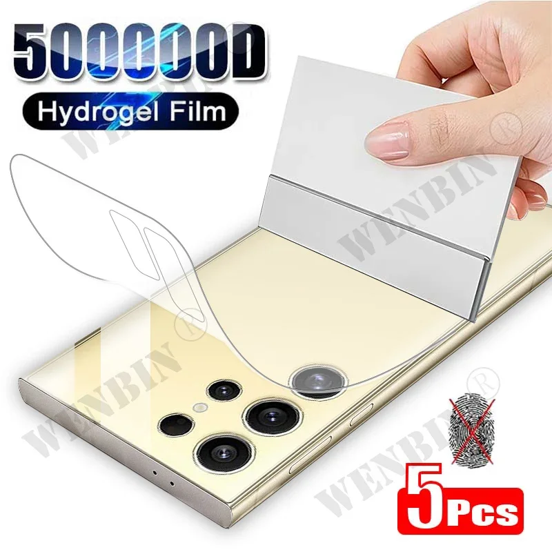 5 uds película de hidrogel para Samsung S25 S24 S23 S22 Ultra Plus Note 20 Protector de pantalla para Samsung A56 A55 A36 A35 A16 A15 película trasera - imagen 2