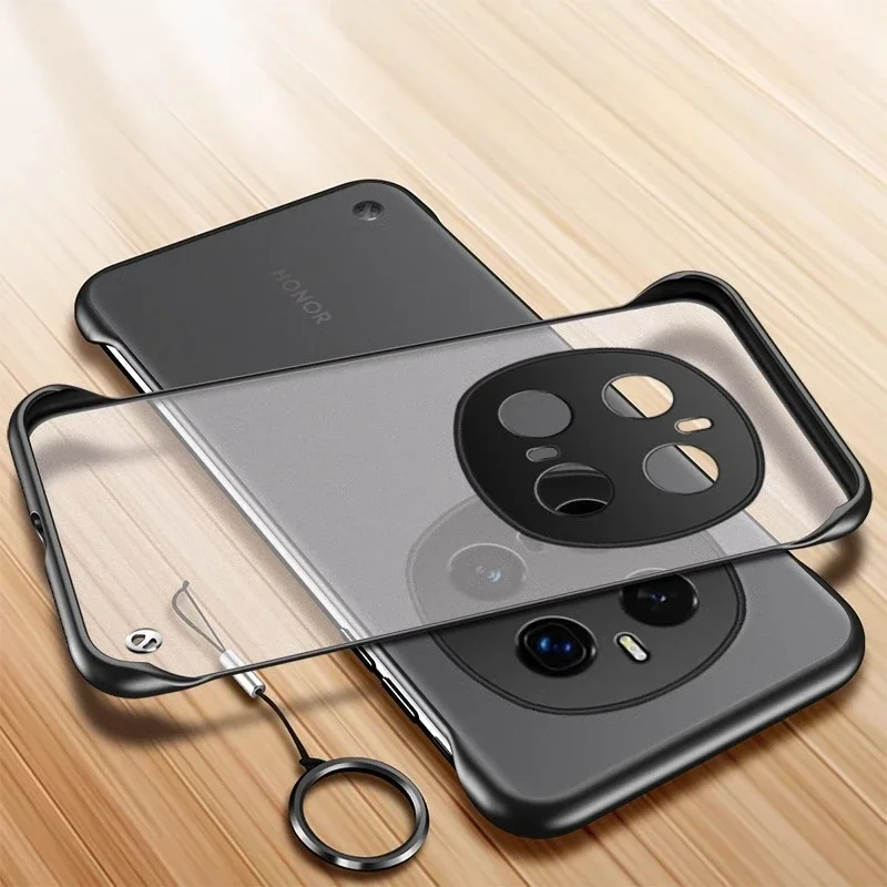 Para Honor Magic 7 Pro 7 Lite funda mate sin marco para Honor Magic 6 Pro funda protectora dura ultrafina sin bordes para PC con anillo