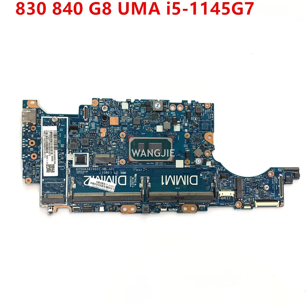 6050A3419601 para HP EliteBook 830 840 G8 placa base para ordenador portátil SPS-MB UMA i5-1145G7 N19883-601 N19883-001 100% en funcionamiento