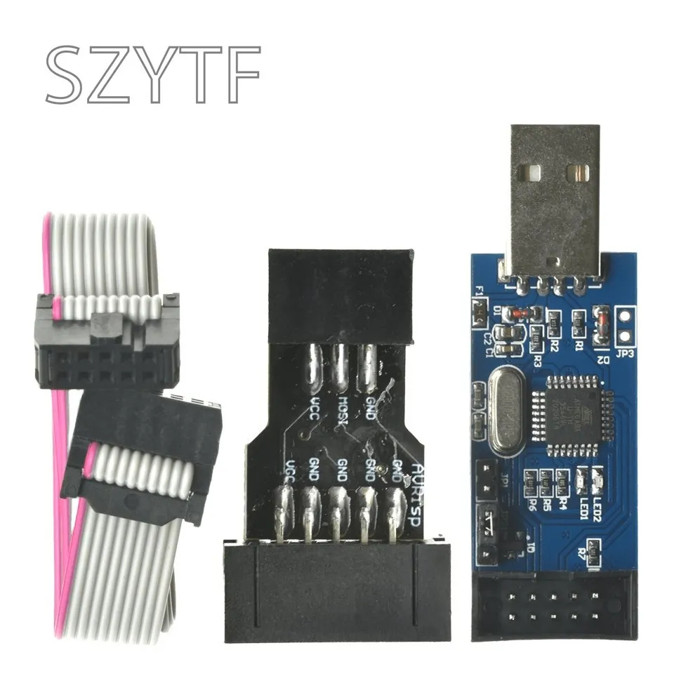 Programador USBASP AVRISP AVR, AVR, ISP, USB, ASP, ATMEGA8, ATMEGA128, compatible con Win7 64, BTE13-006 de placa