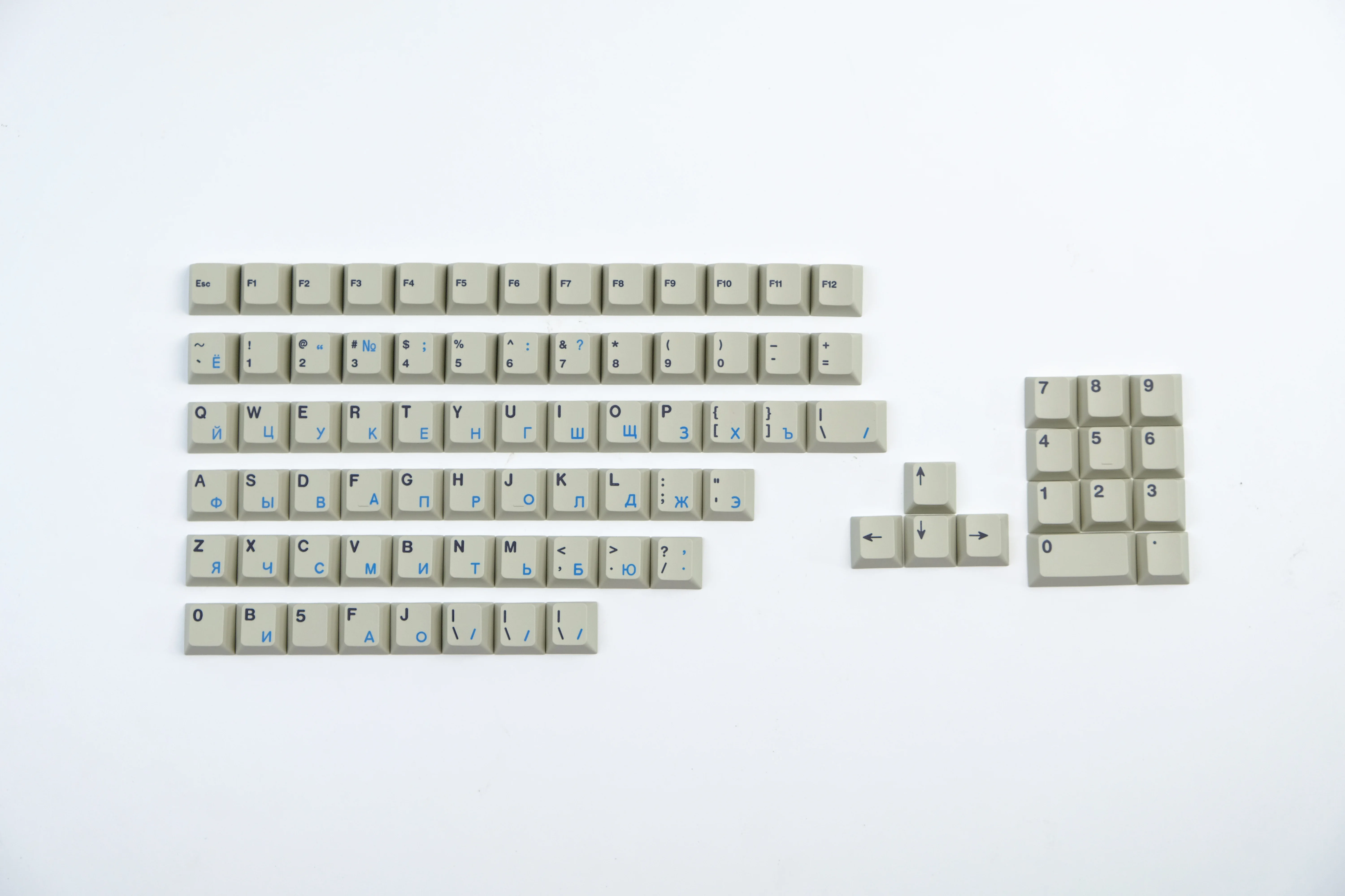 Teclas PBT RGBY, perfil de cereza, gris, rojo, azul, letra numérica rusa, sublimación de tinte para teclado mecánico MX - imagen 2