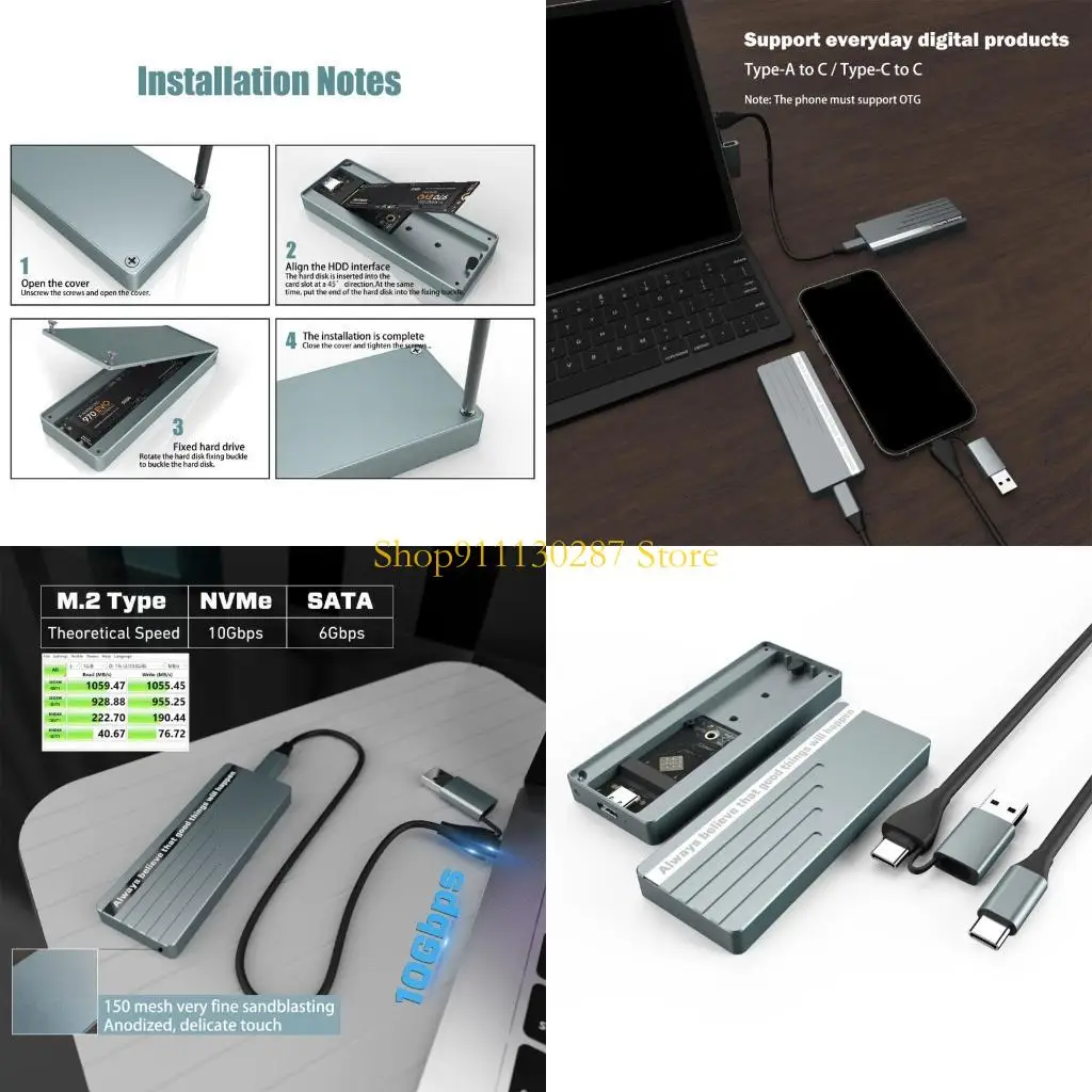 J1HC M.2 SSD Cubro NVME 10GBPS PCIE SSD Box M.2 NVME SSD Disk M.2 SSD Case