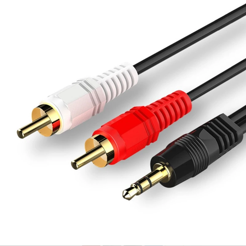 Cable RCA Jack 3,5 a RCA, conector de Audio de 3,5mm a 2RCA macho, Cable auxiliar divisor para TV, PC, amplificador, DVD, altavoz, 0,1 m, 3m, 5m - imagen 5