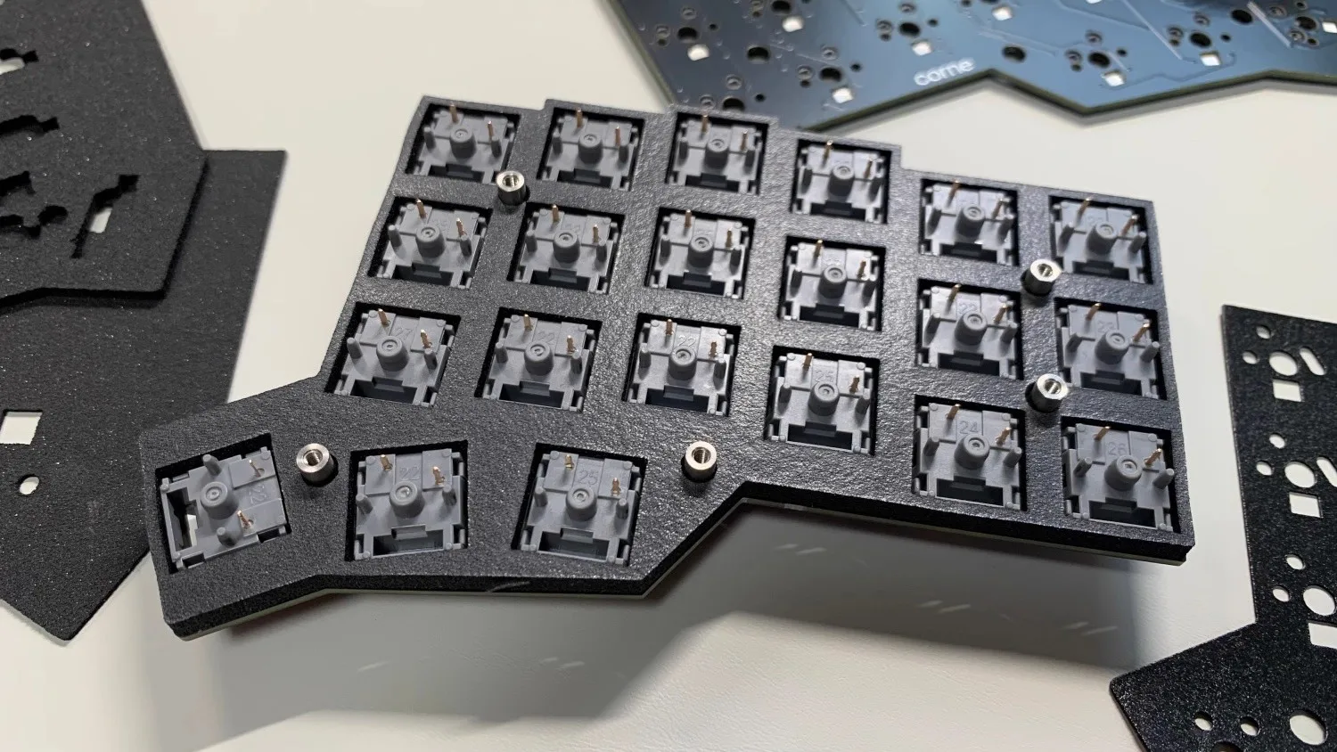 Espuma de sonido para teclado dividido Corne V3, PORON Ixpe Sandwich, asiento de interruptor de algodón, accesorios para teclados - imagen 2