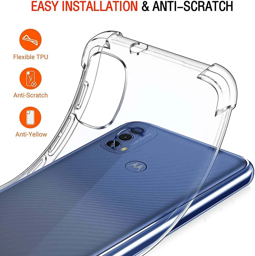 Funda transparente con bolsa de aire de 1,5 MM de espesor para Motorola Moto E20 E30 E40 E22 E22i E32 E32s E6 Play E6s E7 Plus E13 E14 E7Power - imagen 4