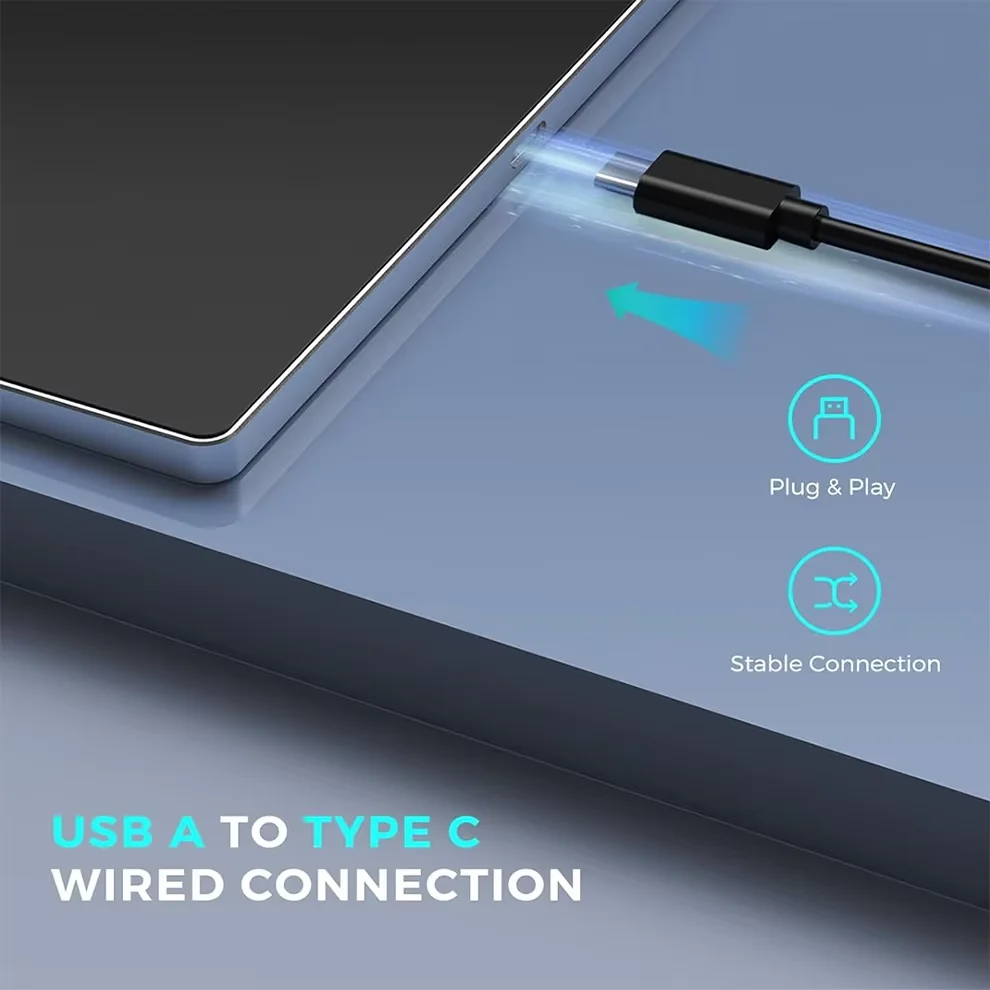 Ratón Trackpad con cable USB de aluminio portátil con navegación multitáctil para ordenador portátil Windows 7/10 - imagen 4