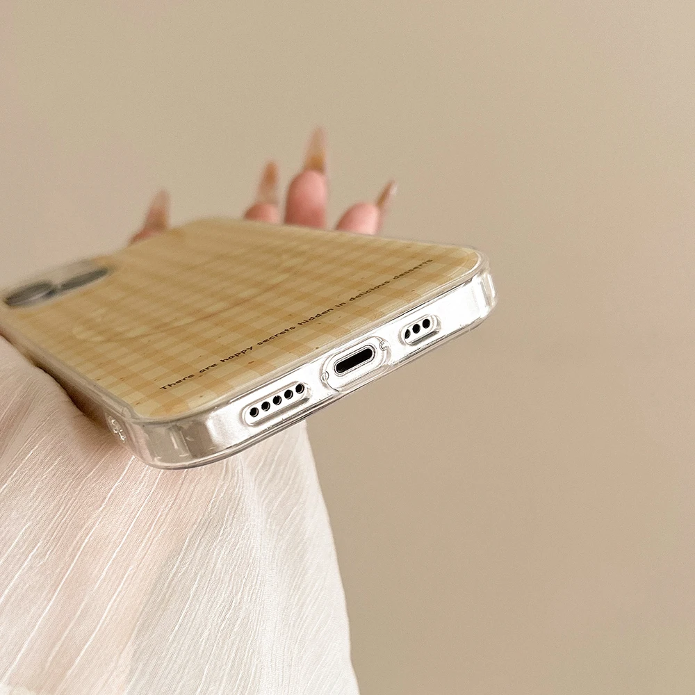 Bonita carga inalámbrica de rejilla amarilla para funda de dibujos animados Magsafe para iPhone 15 16 14 13 17 Pro Max cubierta de parachoques magnética a prueba de golpes - imagen 5