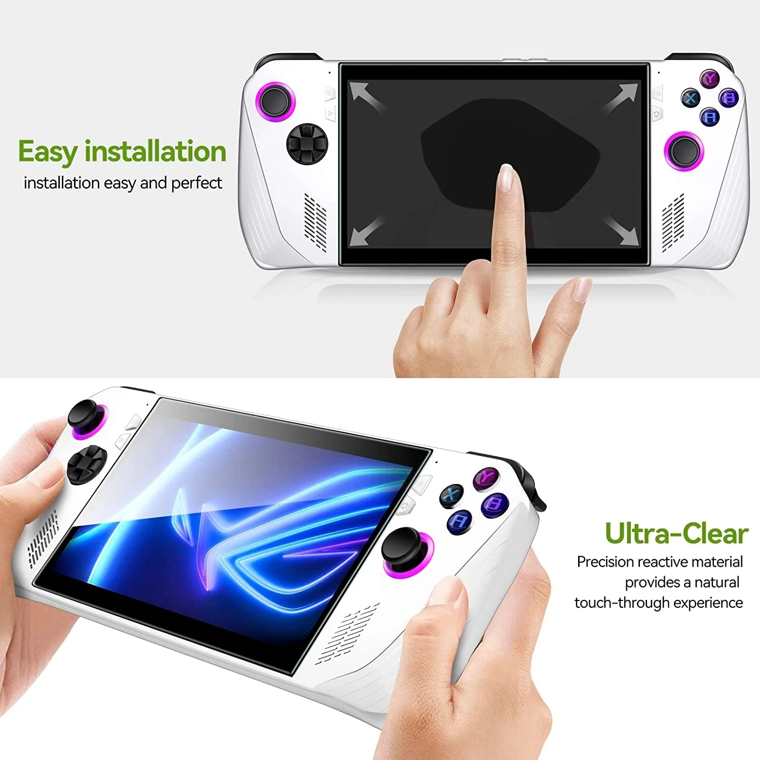 Vidrio templado de alta calidad para Asus ROG Ally, película protectora HD antiarañazos para accesorios de consola de juegos Asus ROG Ally - imagen 5