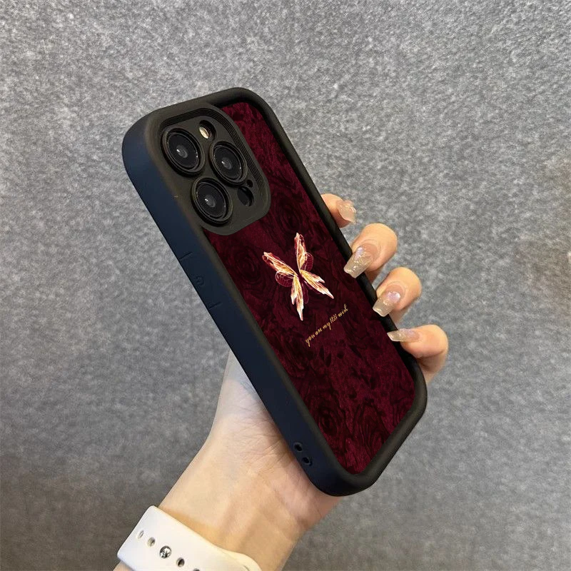 Funda de teléfono de silicona con diseño de mariposa Retro para iPhone 17 16 15 14 13 12 11 Pro Max 17 Air 16E XS X XR 7 8 Plus cubierta a prueba de golpes - imagen 3