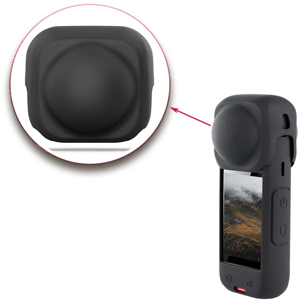 Tapa de lente de silicona para cámara Insta360 X5 X4, cubierta protectora de lente, funda protectora antiarañazos para accesorios insta360 x4/x5 - imagen 5