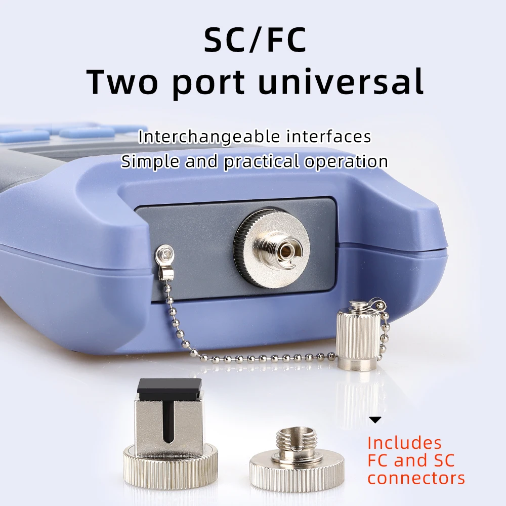 Medidor de potencia de fibra óptica, máquina todo en uno de luz roja, fuente de luz roja de 10MW, bolígrafo de luz roja de 10km, probador de atenuación de luz - imagen 4