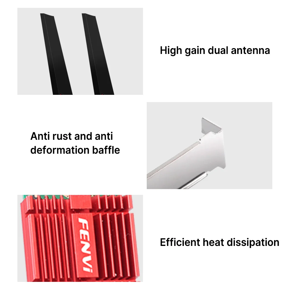 FENVI WiFi 7 BE200 M.2 adaptador Wifi BT5.4 802.11BE 8774Mbps 2,4G/5G/6GHz tarjeta Ethernet inalámbrica PC de escritorio para Win 10/11 - imagen 5