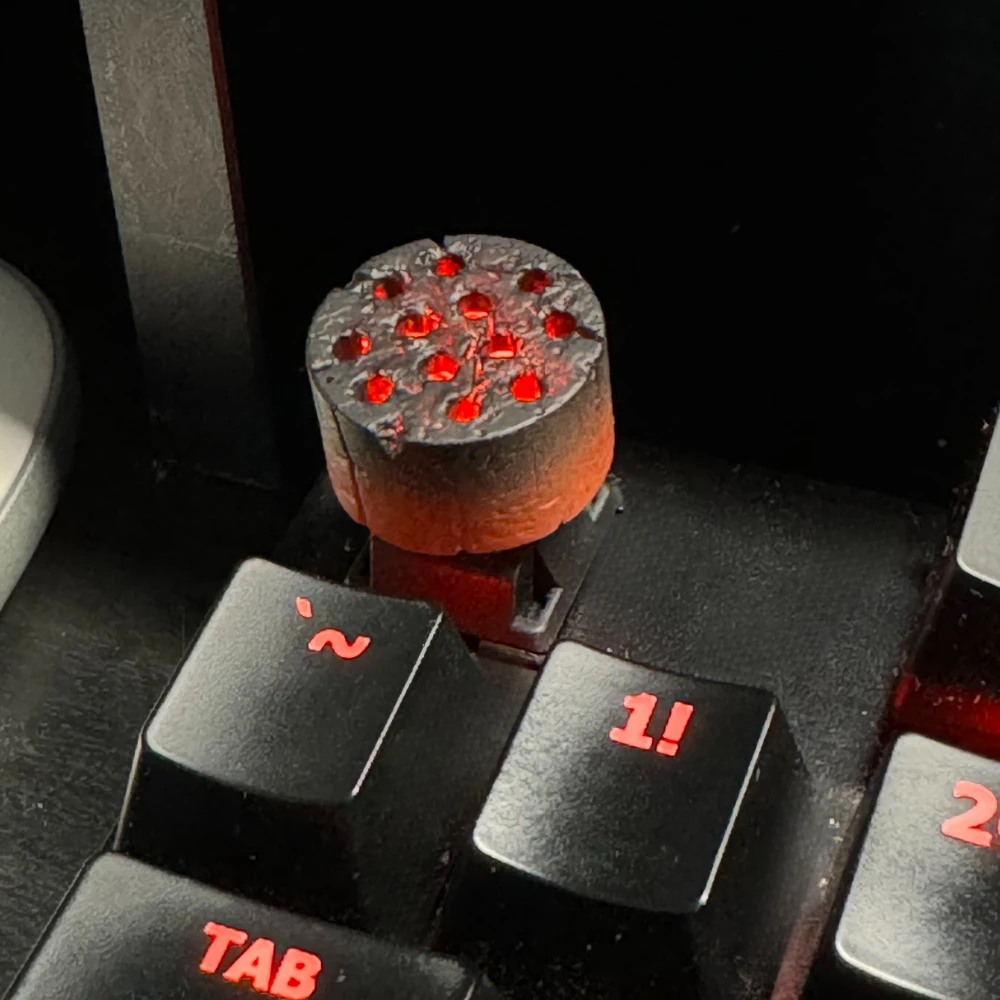 Teclas translúcidas de carbón de panal, teclas de teclado mecánico tridimensionales súper divertidas, regalo personalizado creativo, 1 ud. - imagen 2