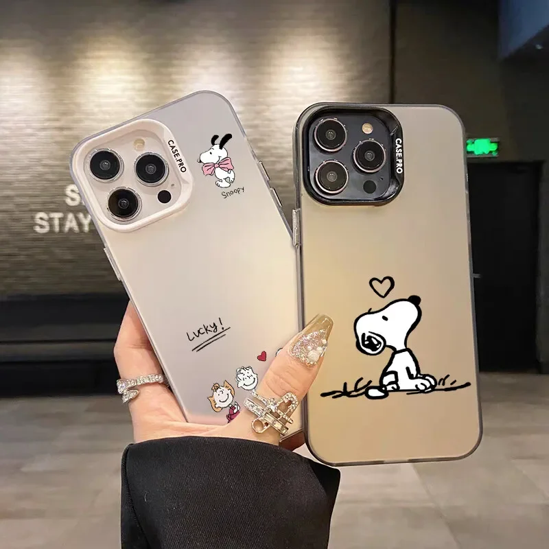 Bonita funda chapada de Snoopy para Huawei Honor 200 400 Pro 90 Lite 70 X6B X7B X9B X8A X9A Magic 7 Lite P30 P40 Pro Nova 11 10